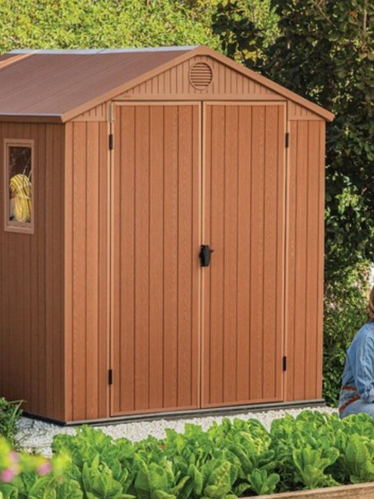 Kunststoff Gartenhäuser Darwin mit Lüftungsschlitzen und Isolierung M1.9xB2.44xH2.21m