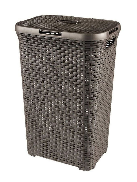 Curver My Style Coș De Rufe Din Plastic 55L Cu Capac 33x43x60cm Maro