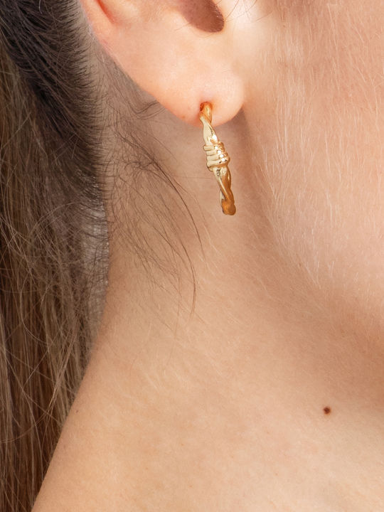 Toi&Moi Earrings Hoops Gold Plated