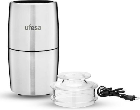 Ufesa MC0470 Ηλεκτρικός Μύλος Καφέ 200W με Χωρητικότητα 70gr Ασημί