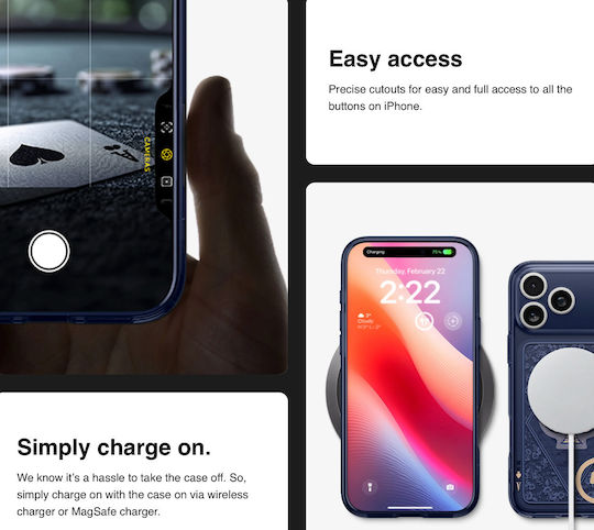 Spigen Ultra Hybrid T Umschlag Rückseite Silikon / Kunststoff Blau (iPhone 17 Pro)