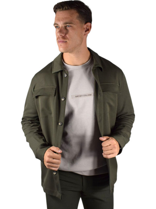 Overshirt Cu mânecă lungă Cămașă Khaki