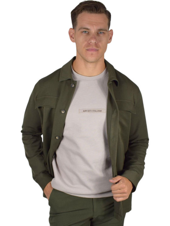 Overshirt Cu mânecă lungă Cămașă Khaki