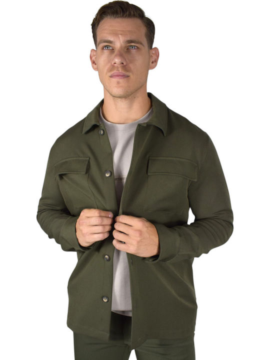 Overshirt Cu mânecă lungă Cămașă Khaki