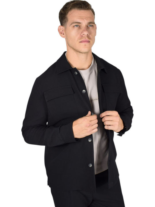 Overshirt Cu mânecă lungă Cămașă Black