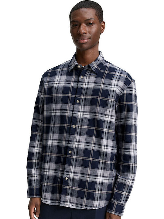 Long-sleeved Shirt Checked Blue