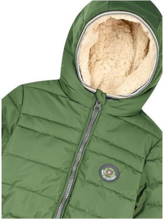 Kinder Freizeitjacke mit Kapuze Khaki