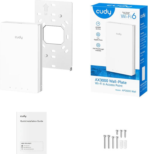 Cudy AP3000 v1 Access Point Wi‑Fi 6 Dual Band (2.4 & 5GHz) White