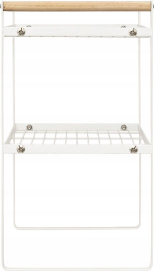 5Five Tabletop Balm Metal Rack 42x21x37.5cm White