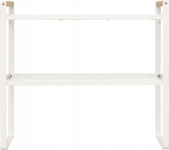 5Five Tabletop Balm Metal Rack 42x21x37.5cm White