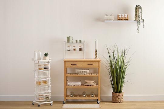 5Five Tabletop Balm Metal Rack 42x21x37.5cm White