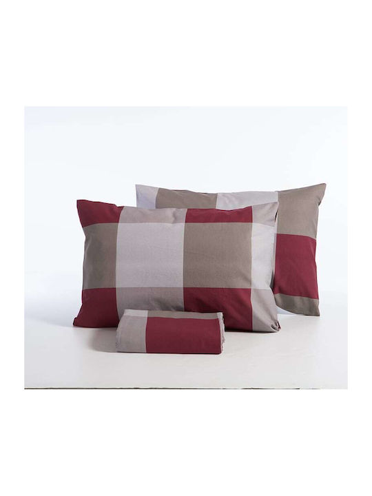 Nef-Nef Homeware Bettbezug-Set Baumwolle Einzelbett mit Kissenbezug 170x240 Casual Check Grey