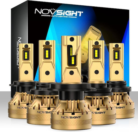 NovSight Лампи Автомобила & Мотоциклета H4 LED 3000К Топло бяло 12-24V 120W 2бр
