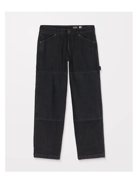 Men's Jeans Pants with Loose Tapered Fit Black