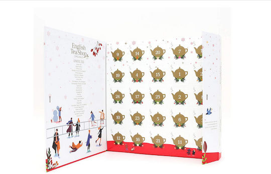 English Tea Shop Organic Product White Tea Advent Calendar 25 Bags