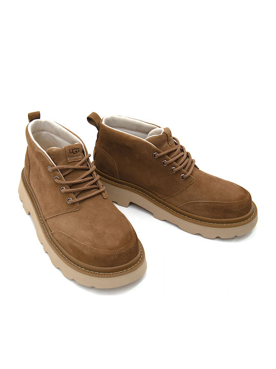 Suede Tabac maro Ghete barbati