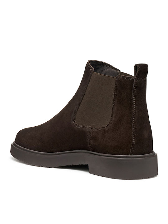 U Massimiano B Suede Brown Men's Boots Anatomical