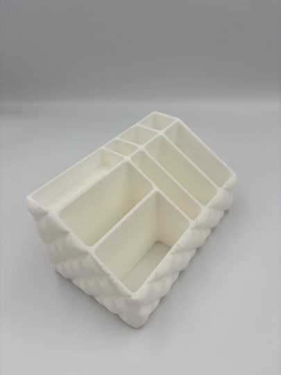 Kosmetikorganisator mit Trennzeichen Weiß 15x10x8cm