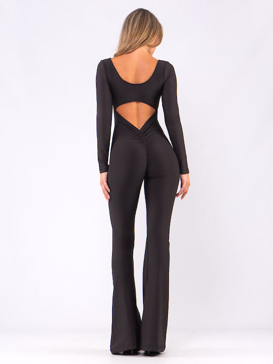 Women's Long-sleeved One-piece Suit Black