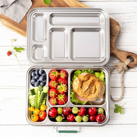 Lekkabox Δοχείο Φαγητού Inox Forest με Χωρίσματα