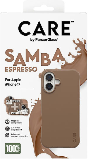 PanzerGlass Fashionable Samba Magsafe Back Cover Silicone Brown (iPhone 17Nokia 2.4)
