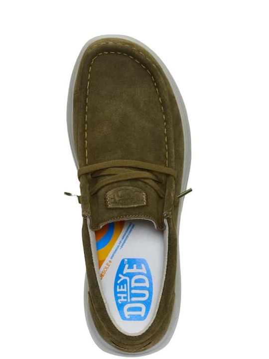 Wally Men's Suede Moccasins Green