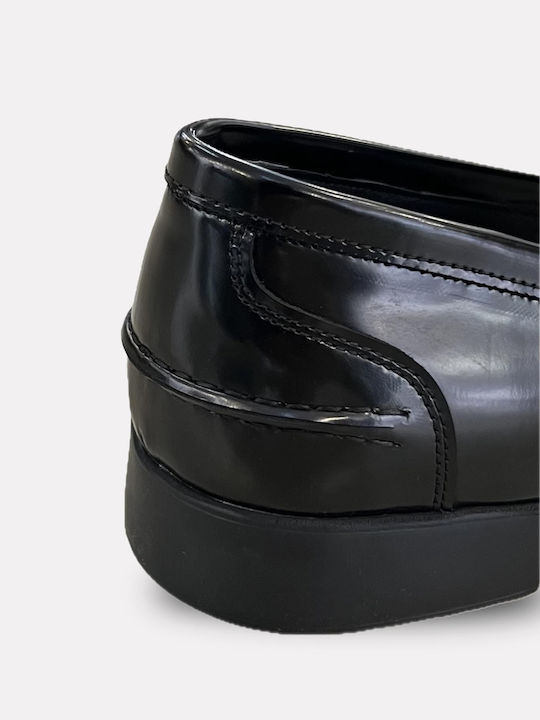 Δερμάτινα Ανδρικά Loafers σε Μαύρο Χρώμα