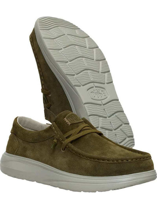 Wally Men's Suede Moccasins Green