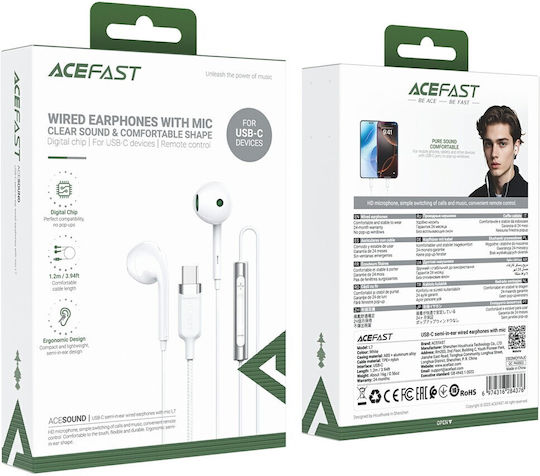 Acefast L7 Безжични Стерео с жак USB-C Бял