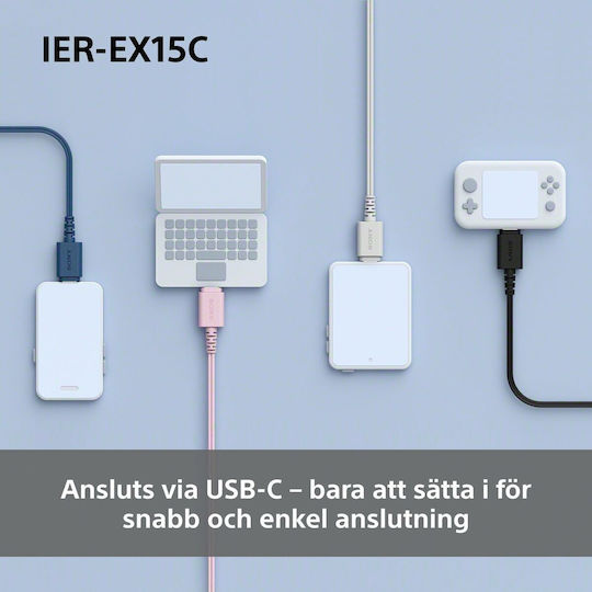 Sony Ier-ex15c In-ear Handsfree Headphones with Connector 3.5mm White