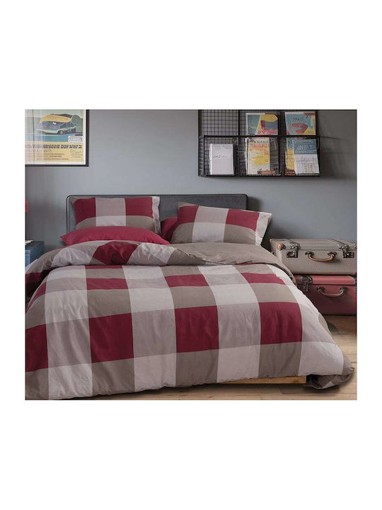 Nef-Nef Homeware Комплект Плик за Завивка Памучен Единичен с Калъфка 170x240 Casual Check Деним