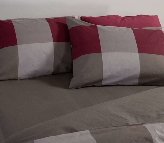 Nef-Nef Homeware Duvet Cover Set Cotton Single with Pillowcase 170x240 Casual Check Denim