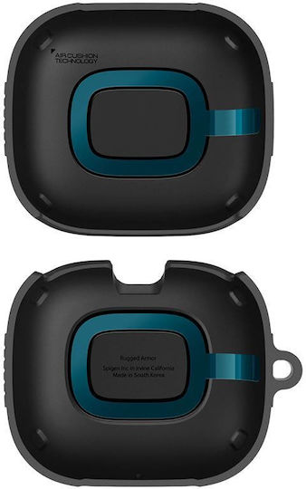 Spigen Rugged Armor Hülle Silikon in Schwarz Farbe für Apple Powerbeats Pro 2