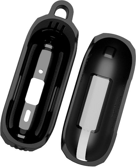 Spigen Rugged Armor Hülle Silikon mit Haken in Schwarz Farbe für Apple AirPods Pro 3