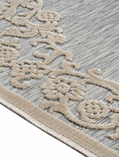 Madi Roi Χαλί Διάδρομος Ψάθινο Grey Beige 67x500cm