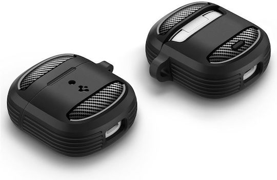 Spigen Rugged Armor Θήκη με Γάντζο σε Μαύρο χρώμα για Google Pixel Buds 2a