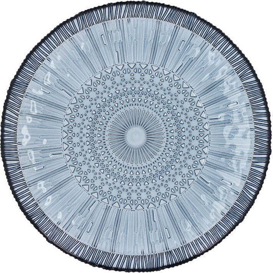 Bitz Servierplatte Glas Blau mit Durchmesser 30cm 1Stück