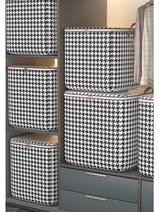Plastic Storage Box with Lid Black 40x50x50cm 1pcs
