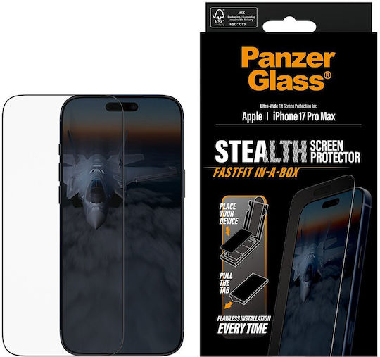 PanzerGlass Stealth Displayschutzfolie (iPhone 17 Pro Max / iPhone 17 Pro / iPhone 16 Pro Max)