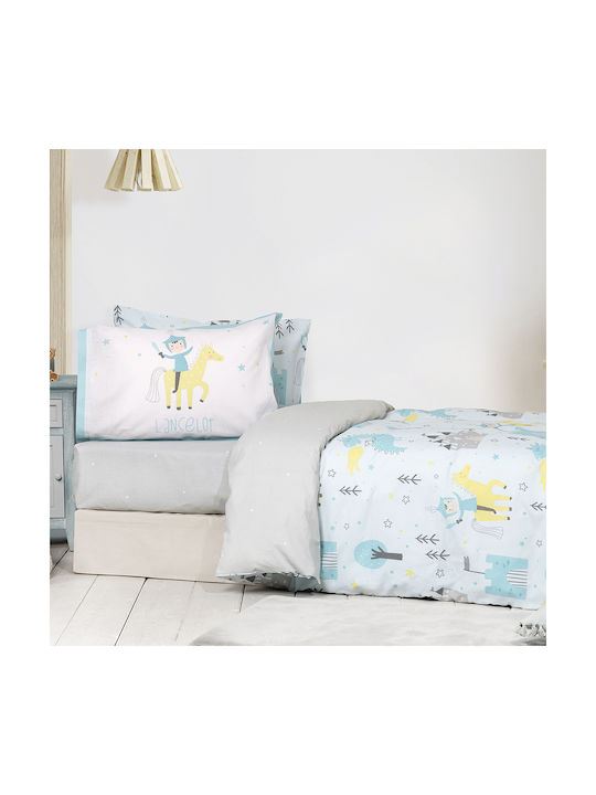 Nima Sheet Set Single with Elastic Band Cotton Light Blue 100x200cm 3pcs