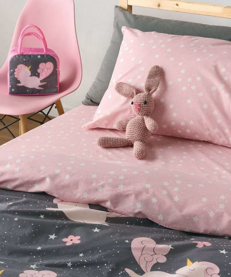 Kentia Σετ Σεντόνια Μονά Βαμβακερά Nyati Γκρι 160x270cm 3τμχ