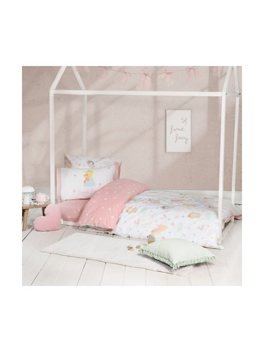 Nima Σετ Σεντόνια Μονά Βαμβακερά Fairy Ροζ 170x255cm 3τμχ