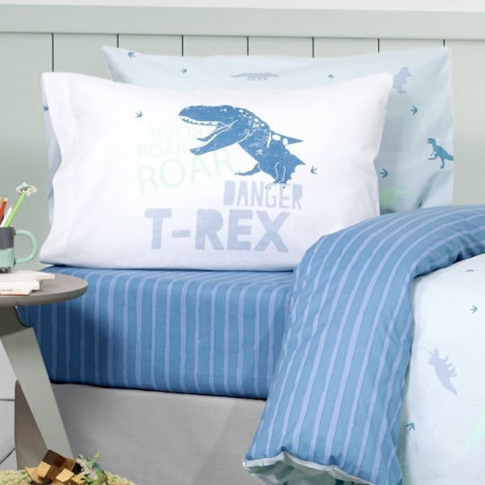 Nima Sheet Set Semi-double Cotton Blue 190x255cm 3pcs
