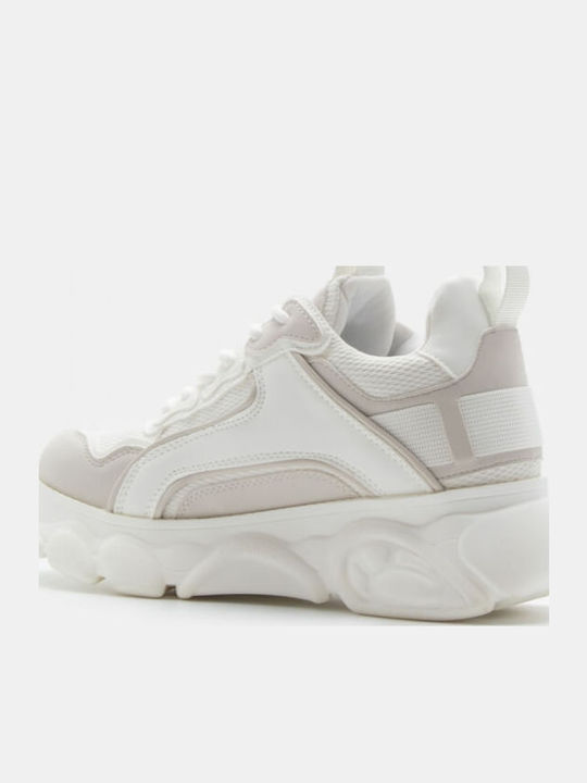 Damen Flatforms Sneakers Weiß