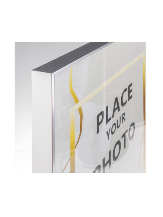 Wooden Photo Frame with Silver Frame