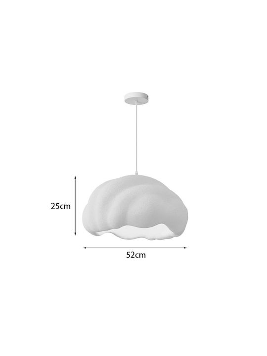 Pakketo Vomber Adjustable Pendant Light White with Socket E27 52x52x28cm