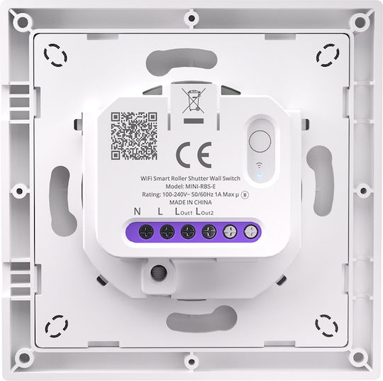 Sonoff MINI-RBS-E Wall Switch Wi-Fi Rolling Shutters with Frame White