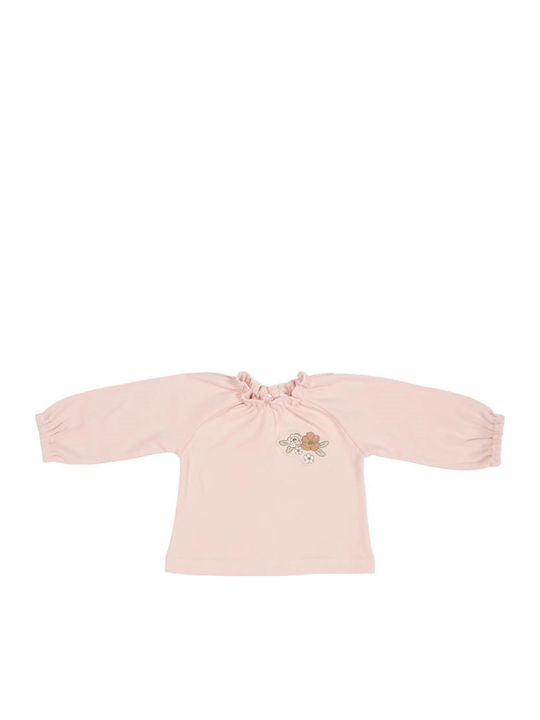 Kids' Shirt Long Sleeve Pink Little Flowers