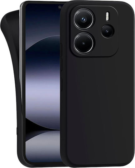 Matt Back Cover Σιλικόνης 1.5mm Μαύρο (Redmi Note 14 4G)