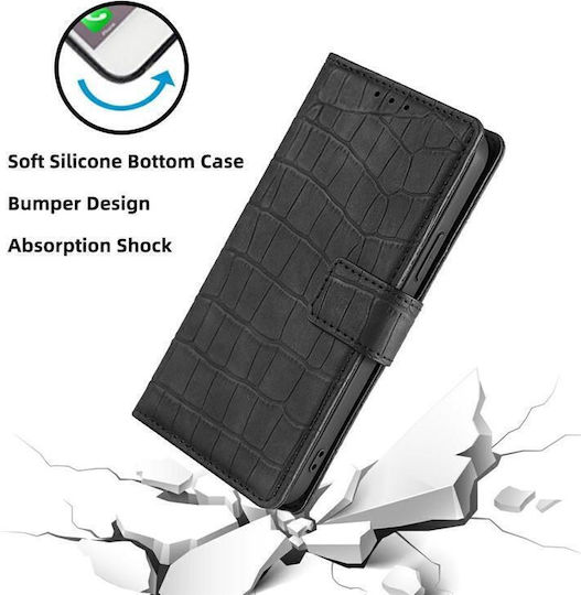 Umschlag Rückseite Leder / Synthetisches Leder / Silikon Magnetisch Schwarz (Galaxy A56)
